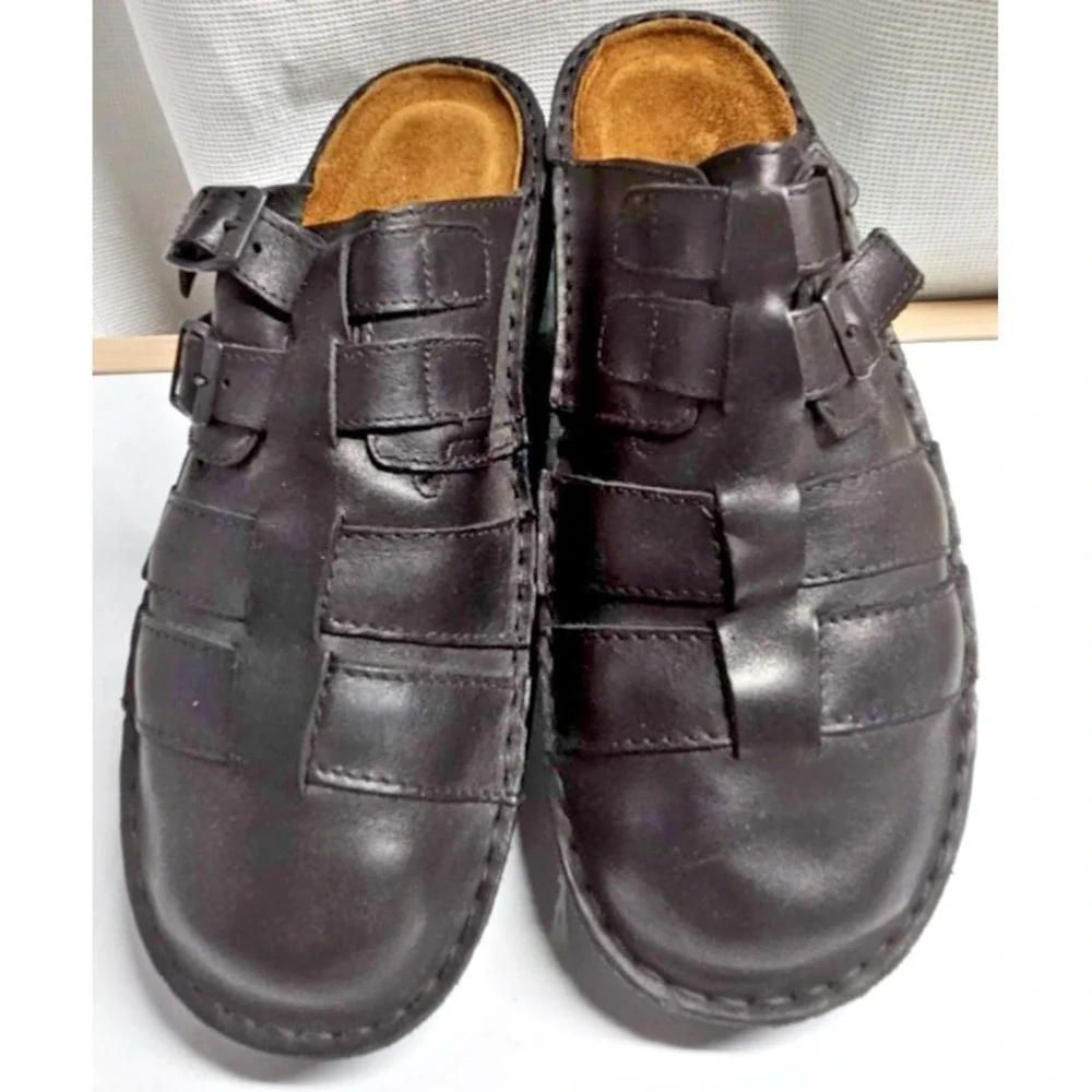 NAOT JULIUS men's leather fisherman sandal‎ buckle straps 44/M11